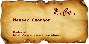 Messer Csongor névjegykártya